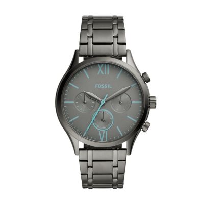 Fenmore Multifunction Black Stainless Steel Watch BQ2365 Fossil