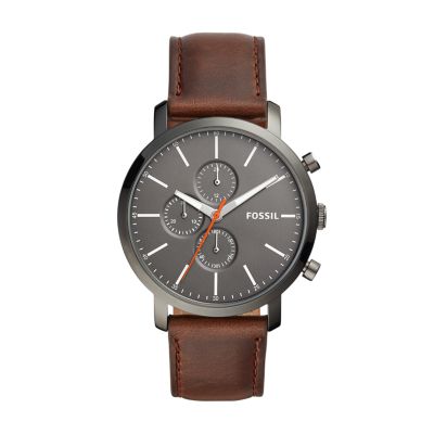 Luther Chronograph Brown Leather Watch BQ2461 Fossil