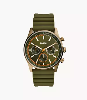 Sullivan Multifunction Olive Green Silicone Watch
