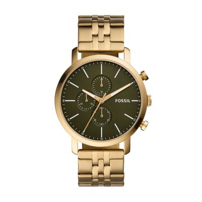 Luther Chronograph Antique Gold Tone Stainless Steel Watch