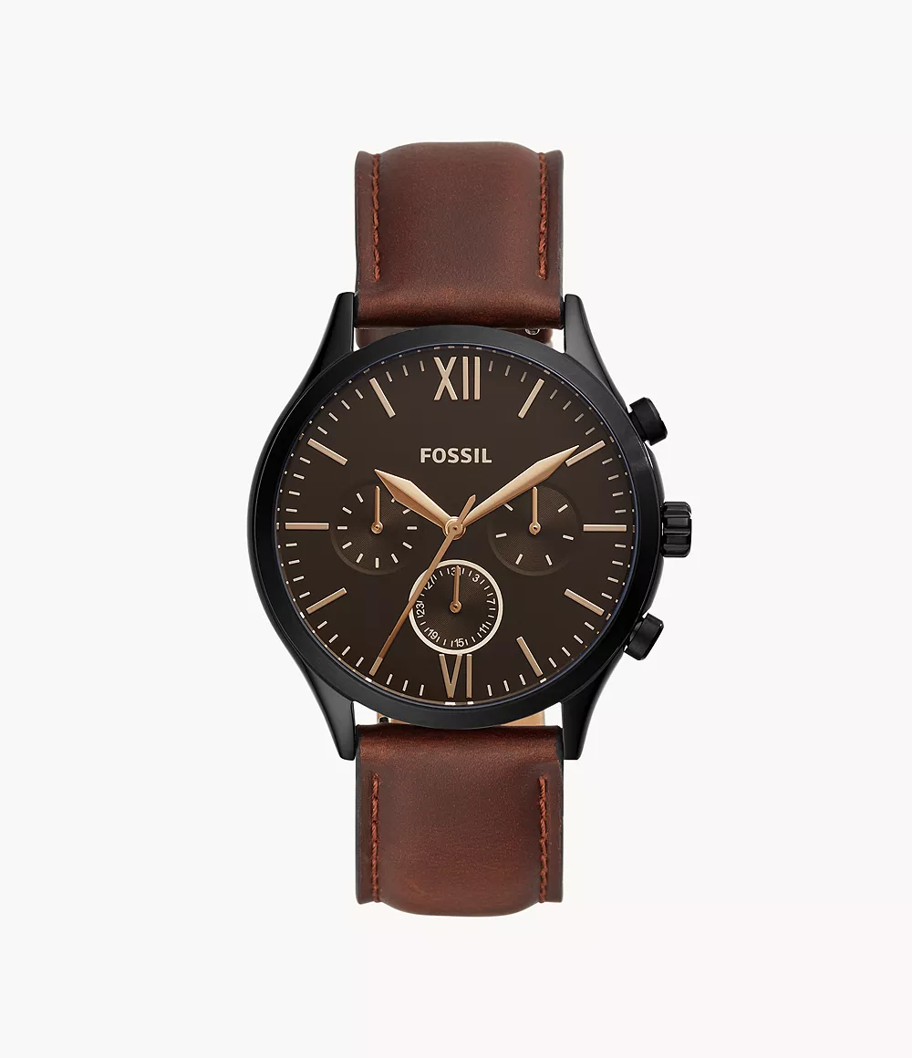 Fenmore Multifunction Brown Leather Watch jewelry
