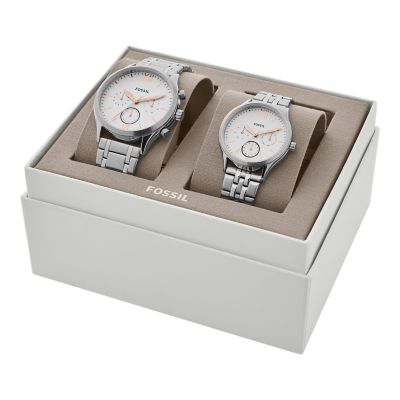 Coffret cadeau montre Fenmore multifonction en acier inoxydable