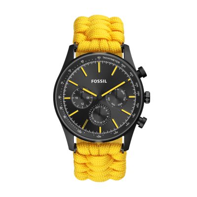 Sullivan Multifunction Yellow Nylon Watch
