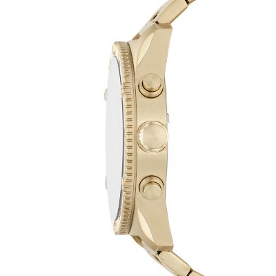 Brox Multifunction Gold Tone Stainless Steel Watch BQ2531 Fossil