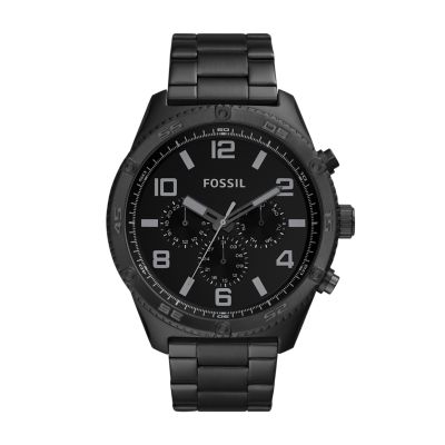 Fossil watches black metal new arrivals