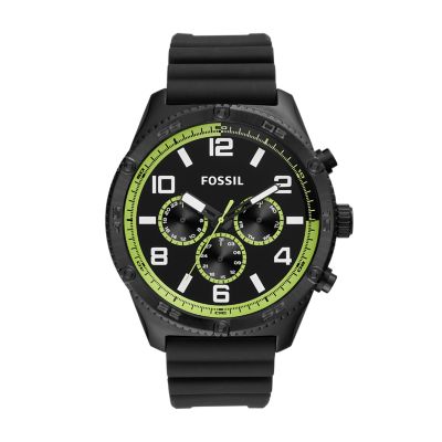 Brox Multifunction Black Silicone Watch