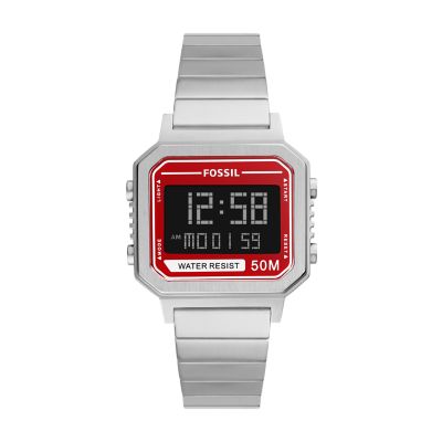 Slater Digital Stainless Steel Watch