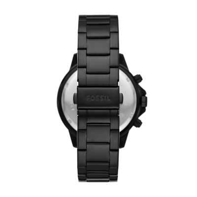 Montre noir homme discount fossil