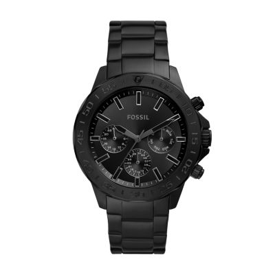 Fossil Outlet Uhr Bannon Multifunktionswerk Edelstahl schwarz