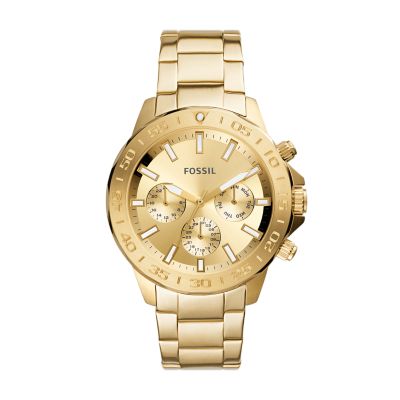 Fossil watch hot sale gold color