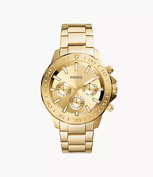Bannon Multifunction Gold-Tone Stainless Steel Watch