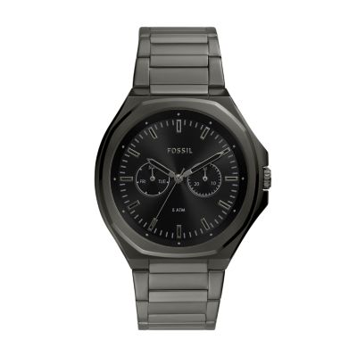 Fossil Outlet Uhr Evanston Multifunktionswerk Edelstahl anthrazit