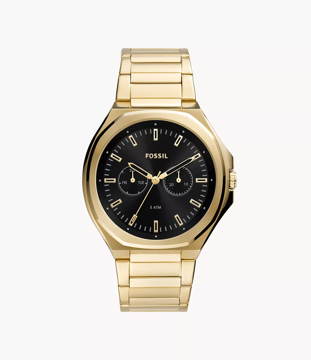Fossil Men's Evanston Multifunction Gold-Tone Stainless Steel Watch