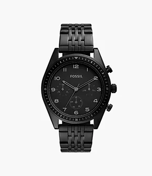 Wilkin Multifunction Black Stainless Steel Watch
