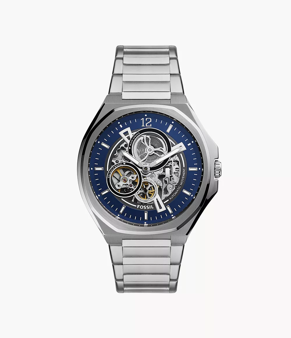 Vertrek links Rijpen Evanston Automatic Stainless Steel Watch - BQ2620 - Fossil