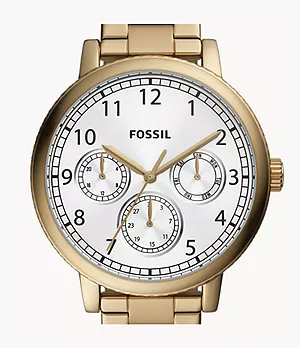 Airlift Multifunction Antique Gold Stainless Steel Watch