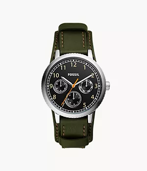 Airlift Multifunction Green Leather Watch