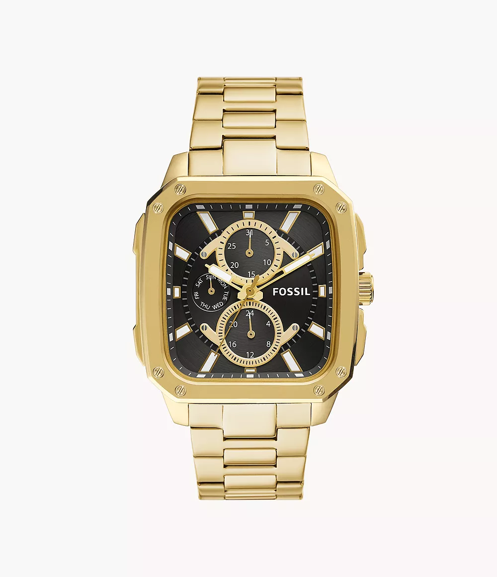 Fossil Men's Multifunction Gold-Tone Stainless Steel Watch