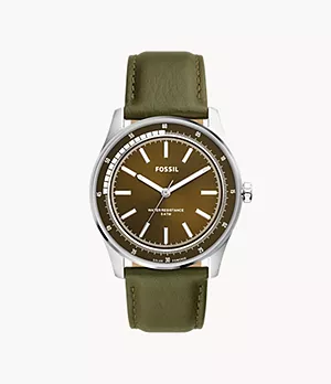 Sullivan Solar-Powered Green Leather Watch