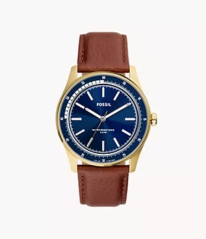 Sullivan Solar-Powered Brown Leather Watch