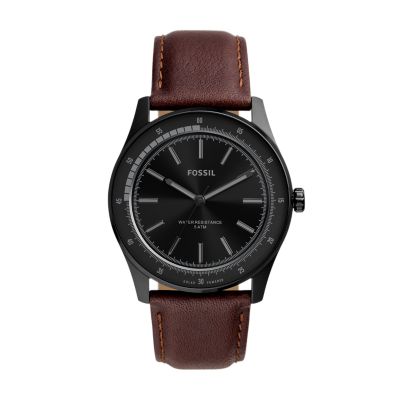 

Fossil Outlet Homme Montre Sullivan à alimentation solaire en cuir brune