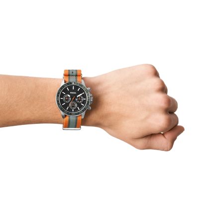 Fossil orange watch hot sale