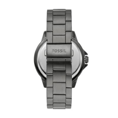 Fossil stainless best sale steel back