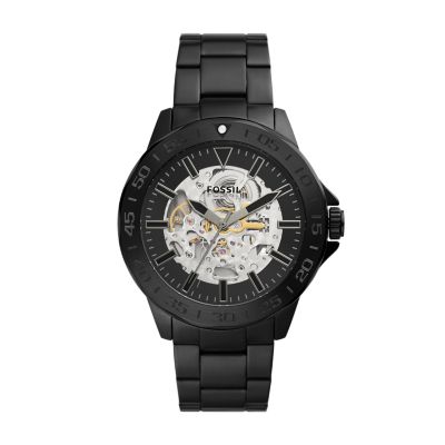 Bannon Automatic Black Stainless Steel Watch - BQ2679 - Fossil