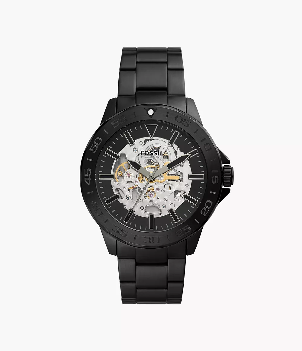 Fossil Men's Bannon Automatic Black Stainless Steel Watch