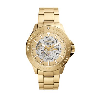 Fossil Outlet Men's Bannon Automatic Gold-Tone Stainless Steel Watch - Gold