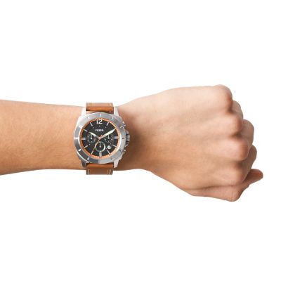 Privateer sport chronograph 2025 luggage leather watch