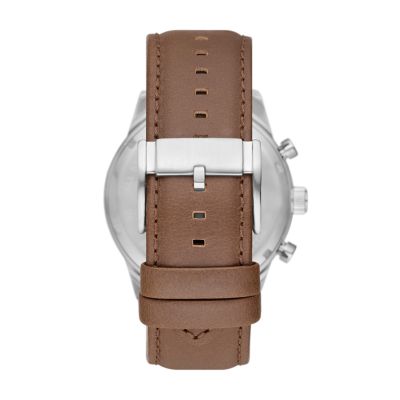 FLYNN クロノグラフ ブラウンレザーウォッチ - BQ2688 - Fossil