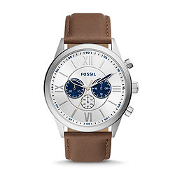 Flynn Chronograph Brown Leather Watch