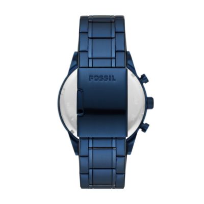 Reloj Boston azul marino con cronógrafo y correa de acero inoxidable -  Relojes para hombre - Novedades 2024