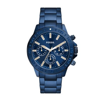 Fossil blue 2024 metal watch