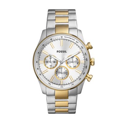 Fossil Outlet Men's Sullivan Multifunction Two-Tone Stainless Steel Watch - Gold / Silver