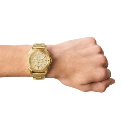 Fossil flynn best sale chronograph gold