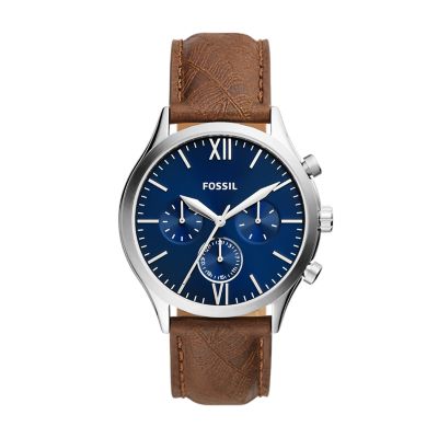 Reloj FOSSIL Acero Azul y Cuero BQ2412