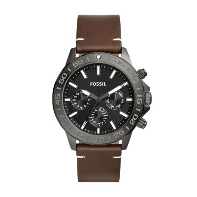 Bannon Multifunction Brown Leather Watch BQ2709 Fossil