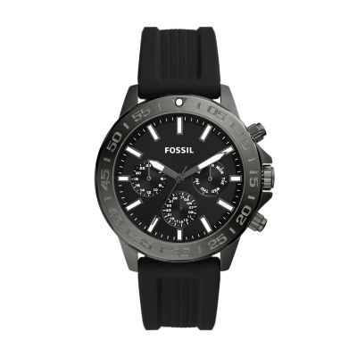 Bannon Multifunction Black Silicone Watch