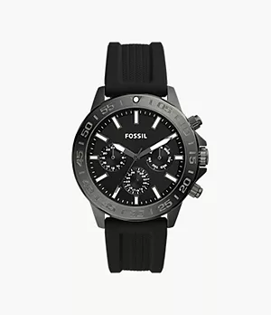 Bannon Multifunction Black Silicone Watch
