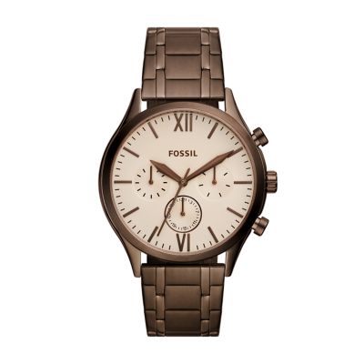 Fossil Men Fenmore Multifunction Brown Stainless Steel Watch