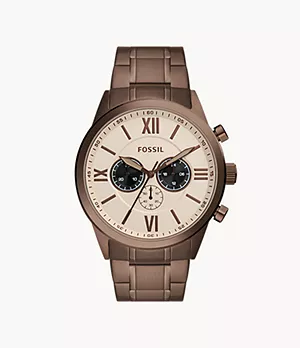 Flynn Chronograph Brown Stainless Steel Watch
