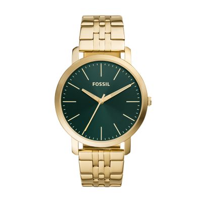 Fossil Men Luther Three-Hand Gold-Tone Stainless Steel Watch