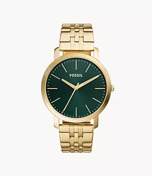 Luther Three-Hand Gold-Tone Stainless Steel Watch