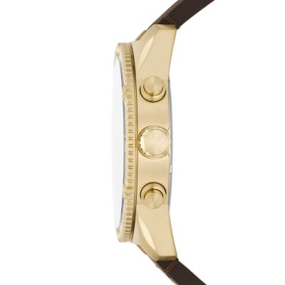 Brox Multifunction Medium Brown Leather Watch - BQ2742 - Fossil