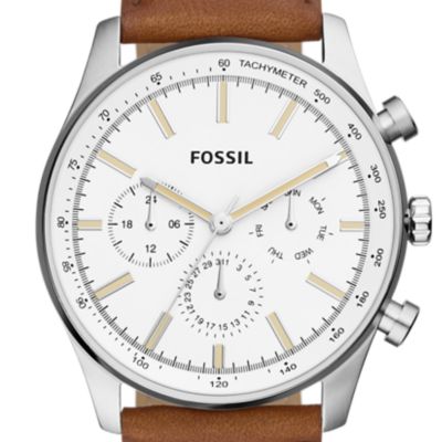 Sullivan Multifunction Medium Brown Leather Watch