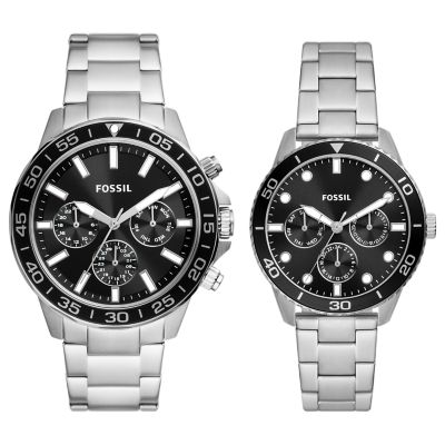 Fossil Outlet Set für und Uhr Multifunktionswerk Edelstahl