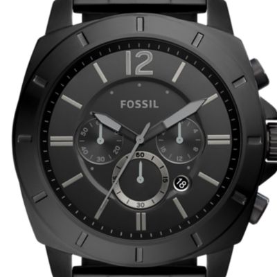 Bronson Chronograph Black Stainless Steel Watch