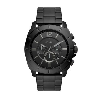 Privateer Chronograph Black Stainless Steel Watch